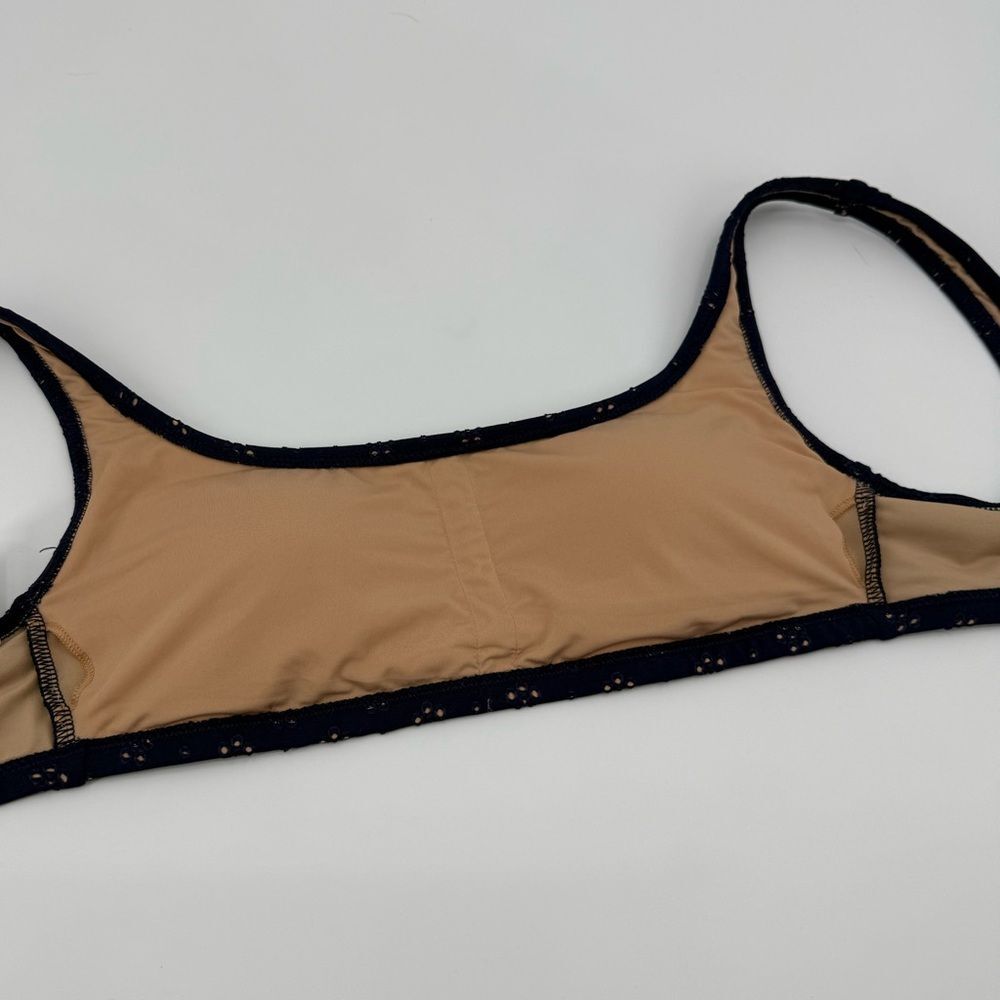 J.Crew Eyelet Scoop Bikini Top in Navy | Small - Picture 6 of 10